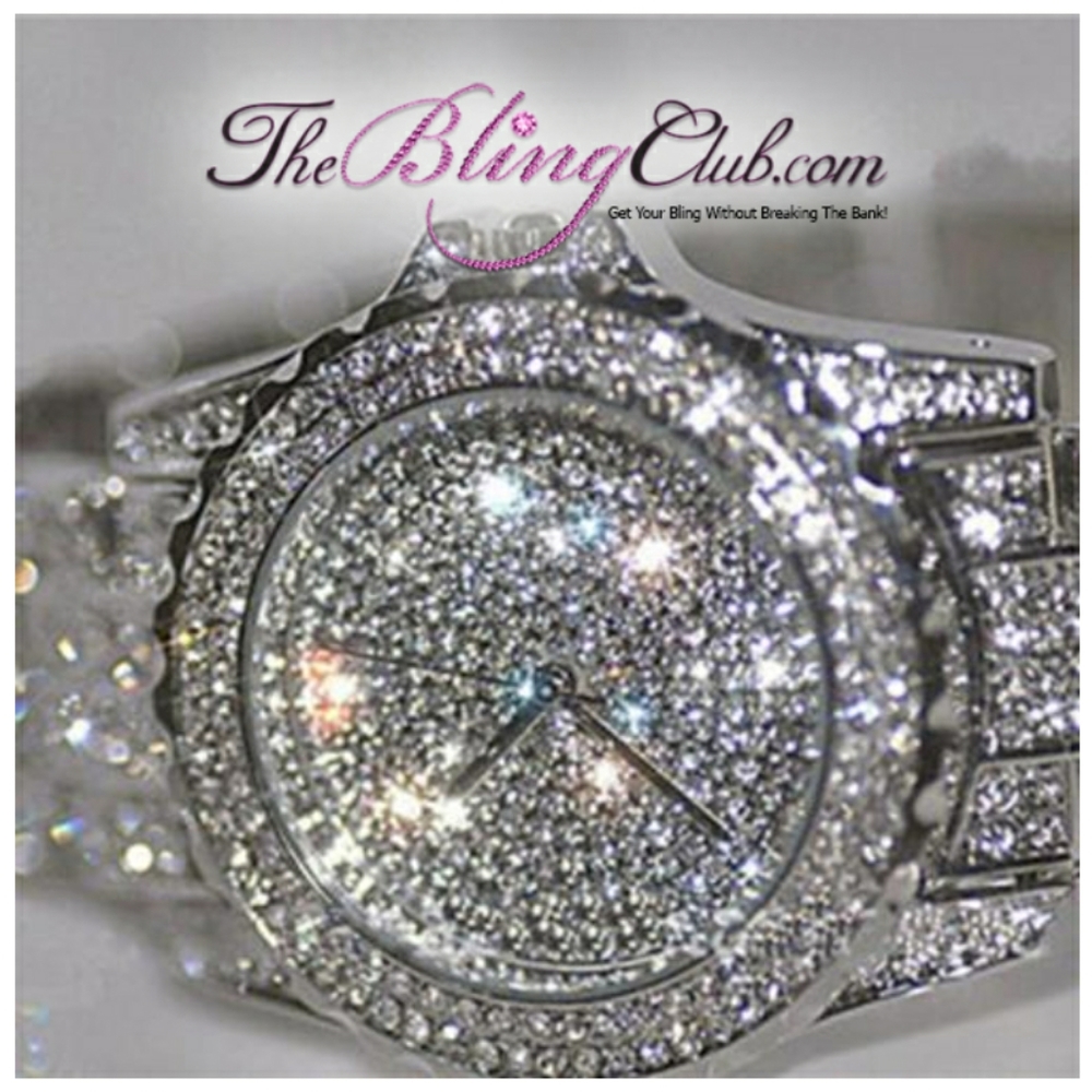 Rhinestone Crystal Bling Watch-Designer Look